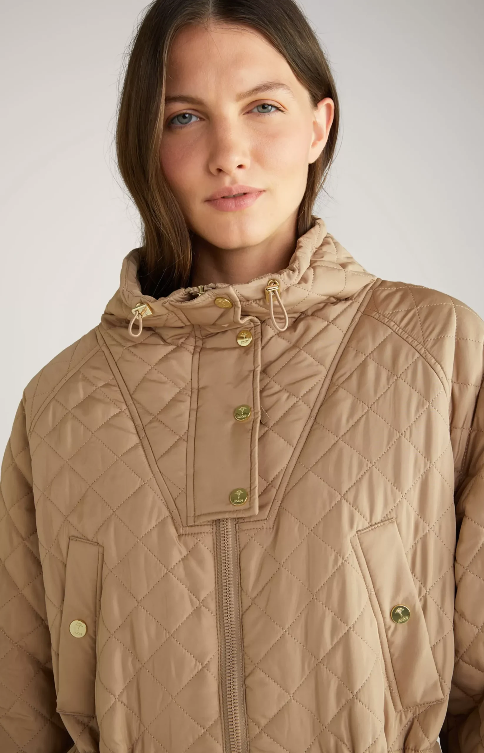Quilted Jacket in Beige
