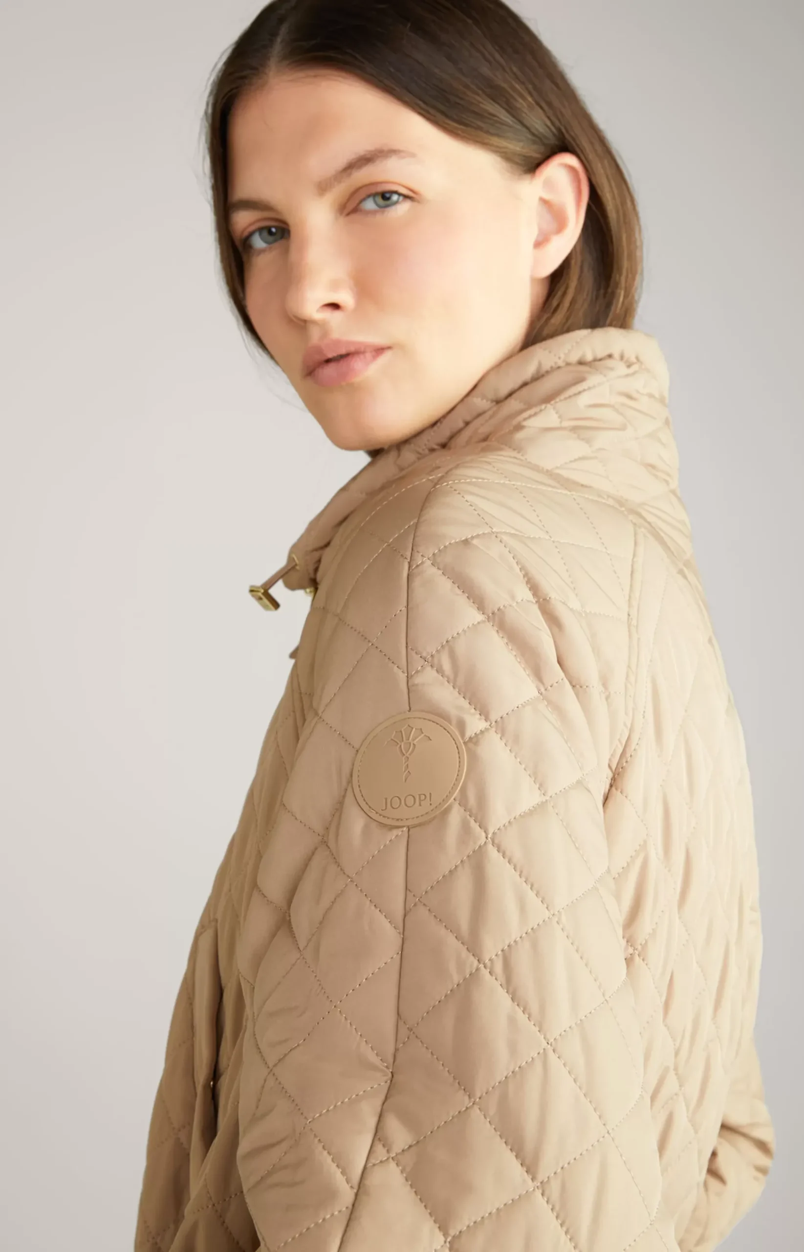 Quilted Jacket in Beige