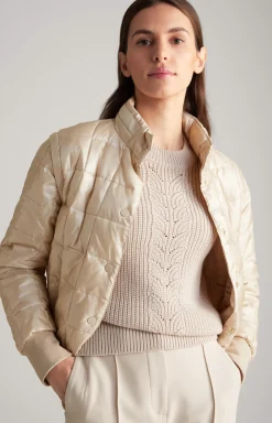 Quilted Jacket in Champagne