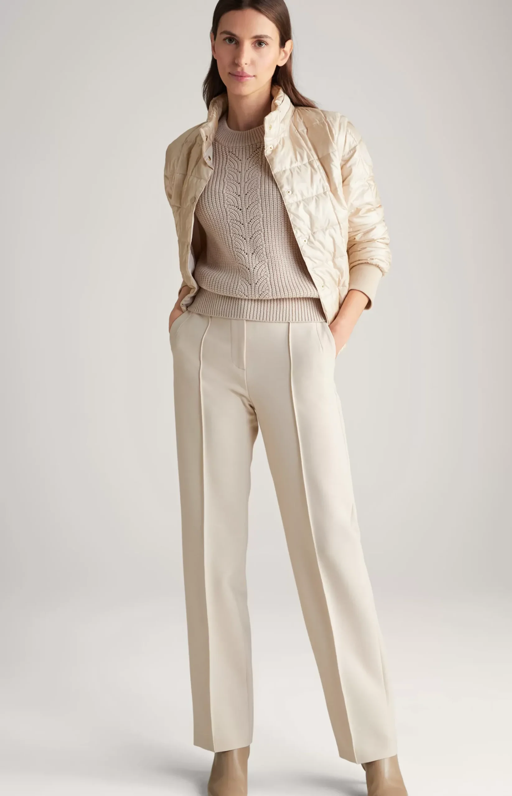 Quilted Jacket in Champagne