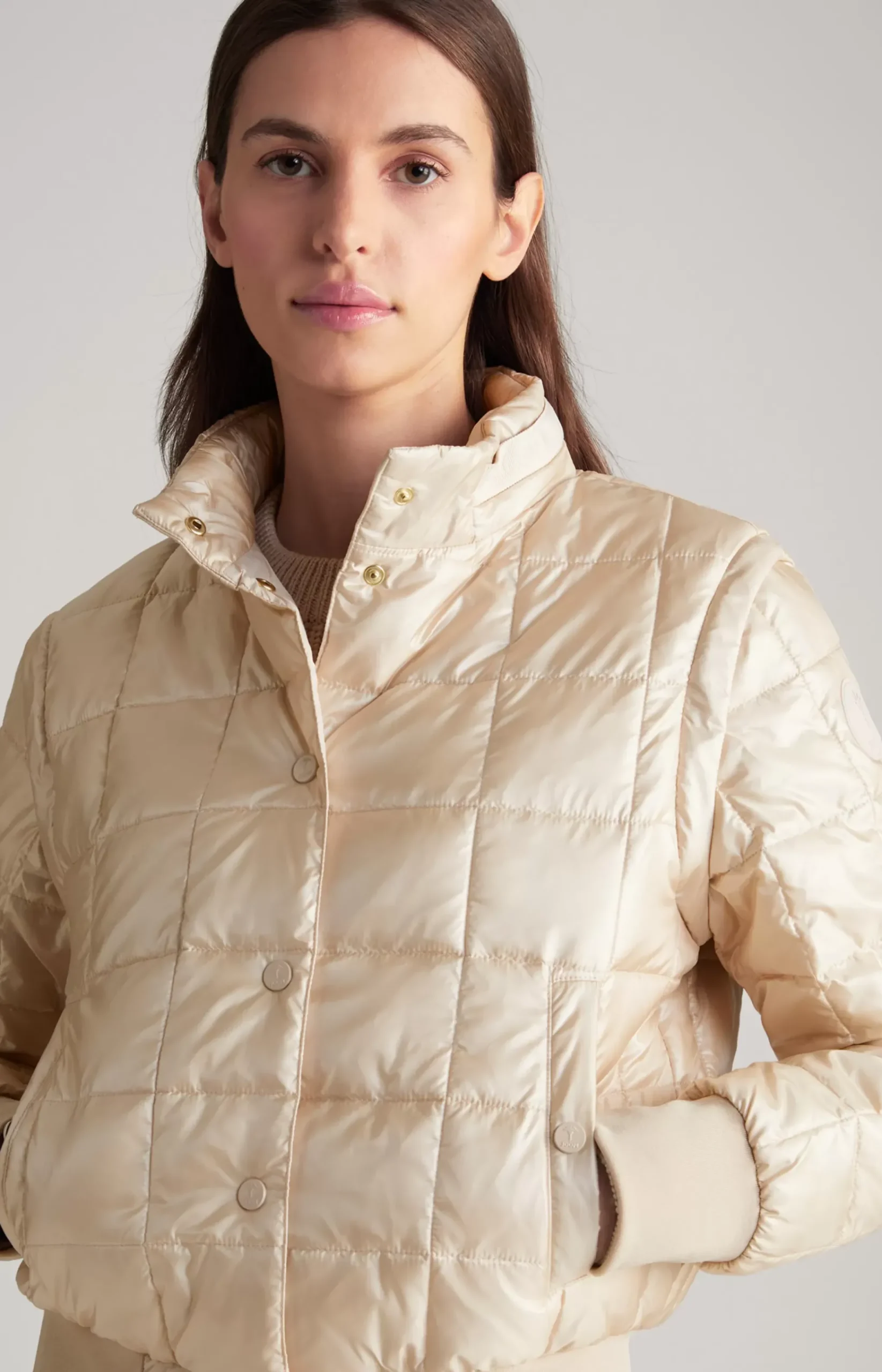 Quilted Jacket in Champagne