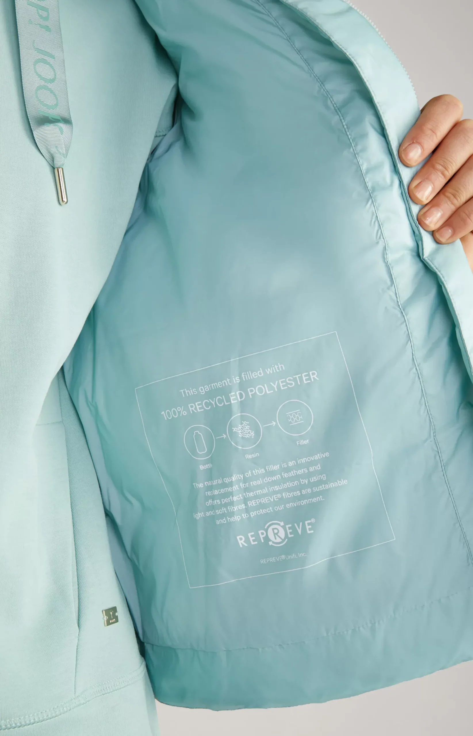 Quilted Jacket in Light Blue