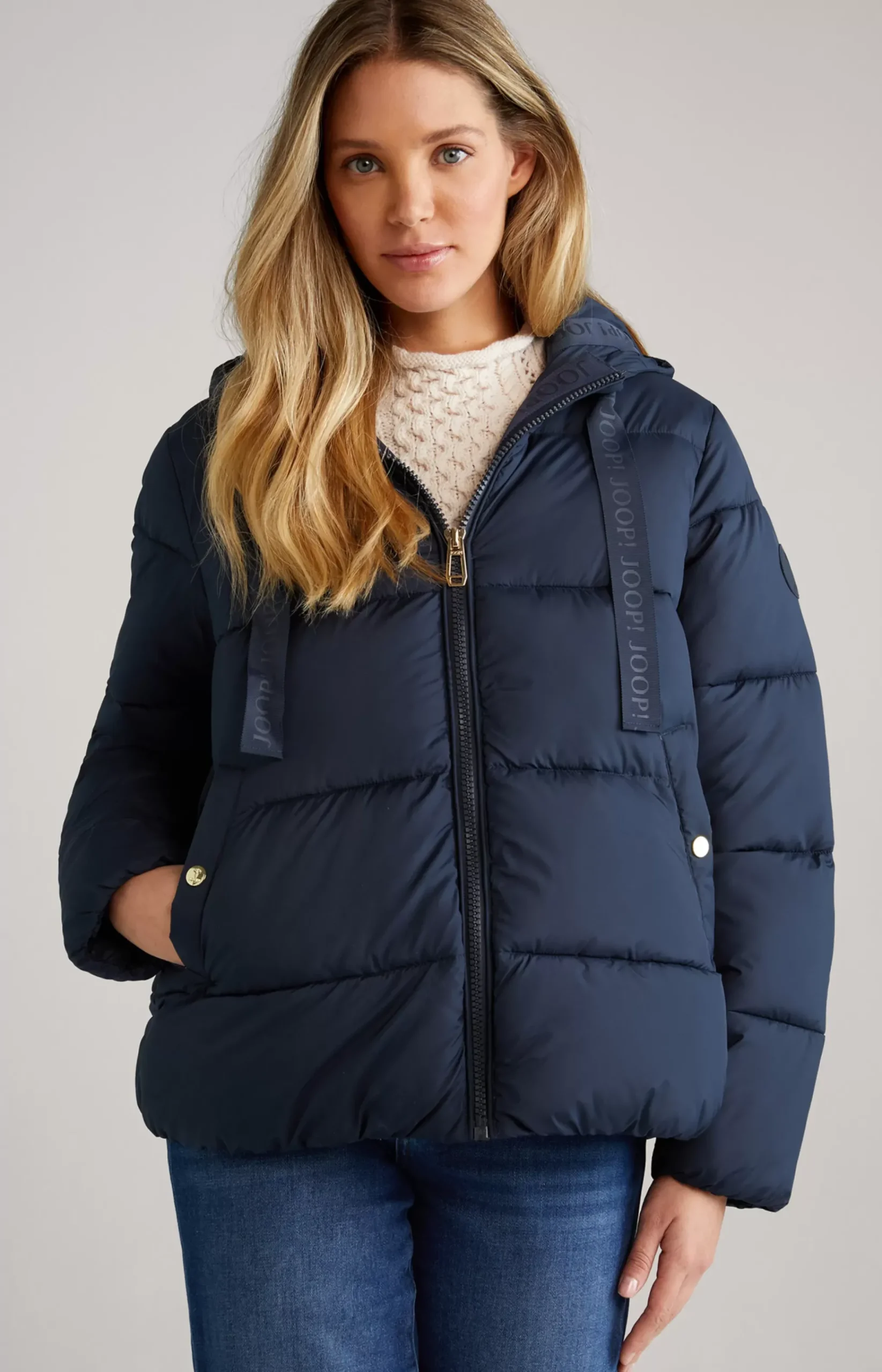 Quilted Jacket in Navy