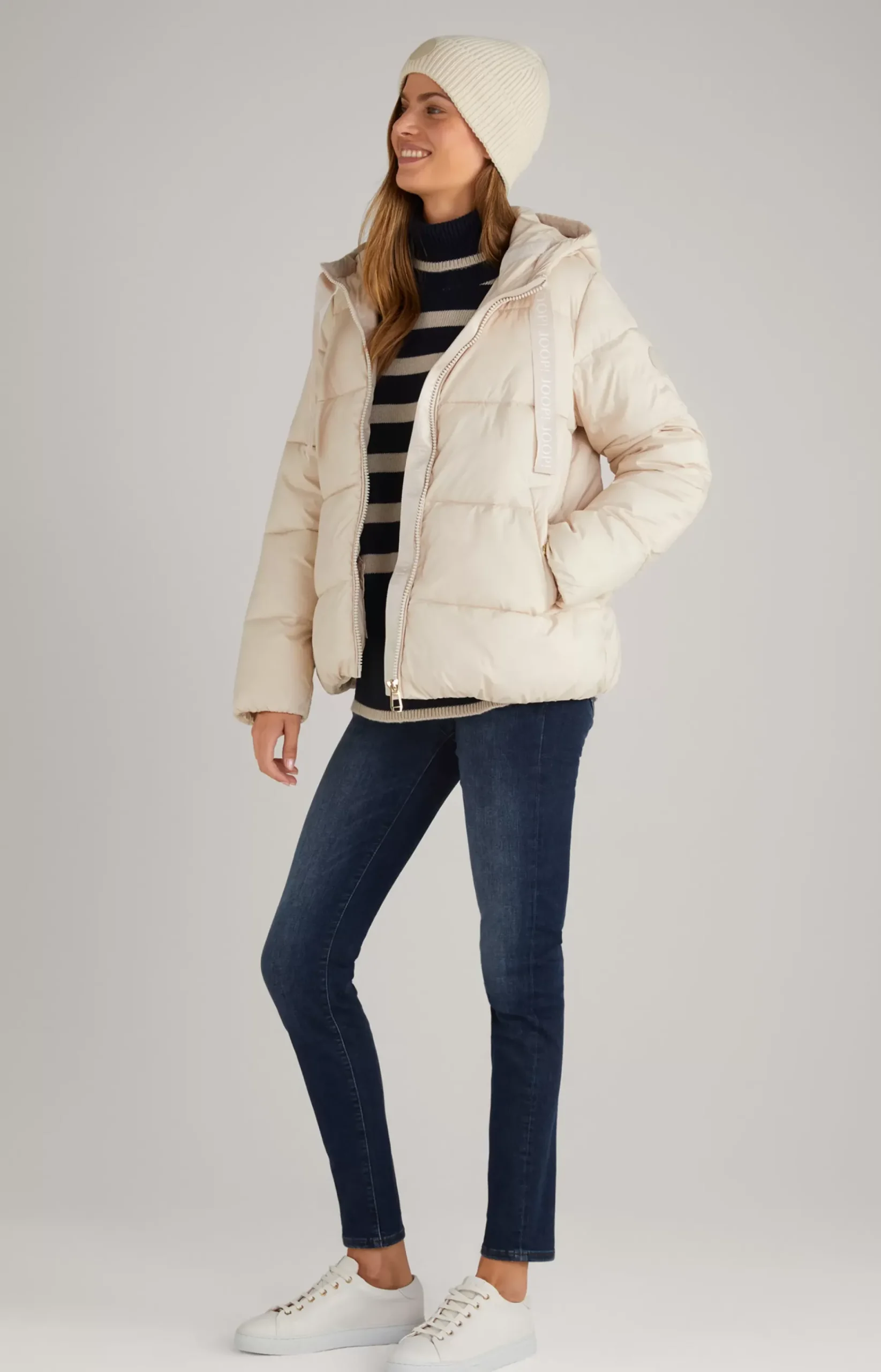 Quilted Jacket in Off-White