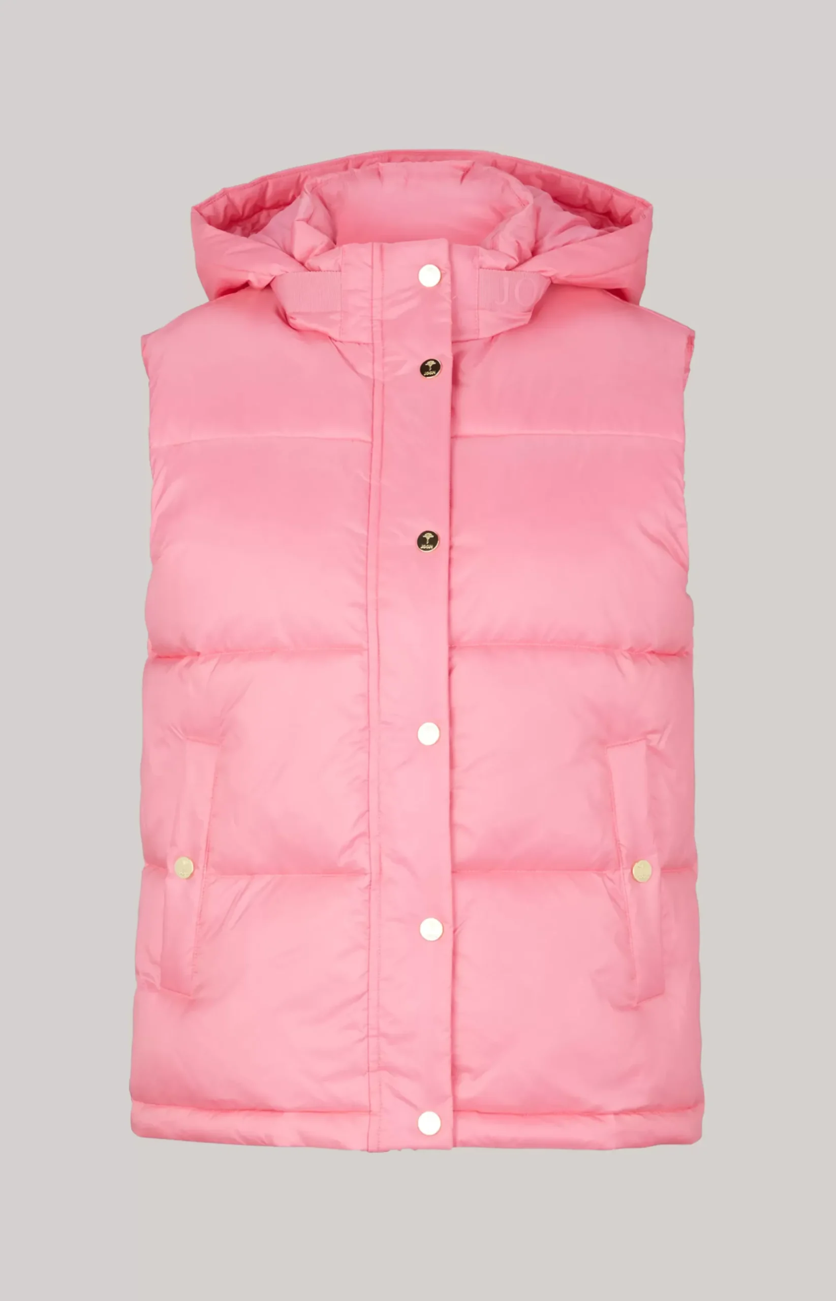 Quilted Nylon Waistcoat in Pink