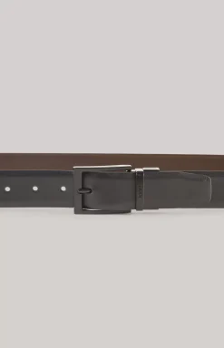 Reversible Belt in Black/Dark Brown