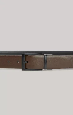 Reversible Belt in Black/Dark Brown