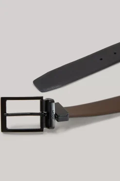 Reversible Belt in Black/Dark Brown