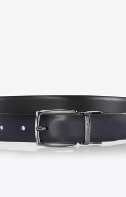 Reversible Belt in Black/Dark Blue