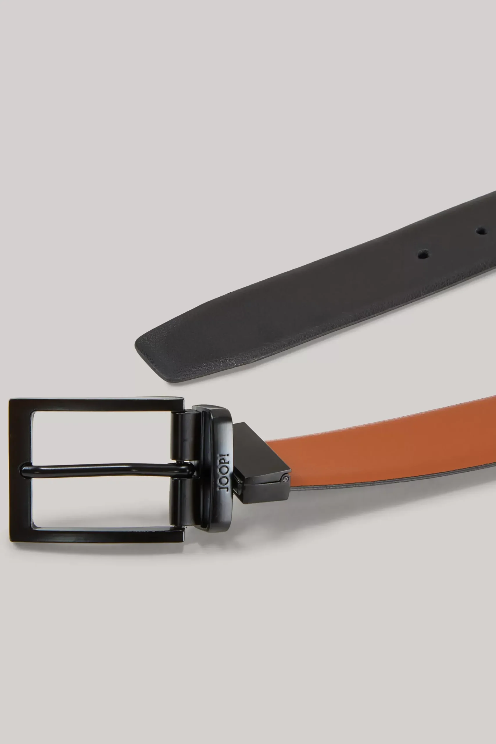 Reversible Belt in Black/Light Brown
