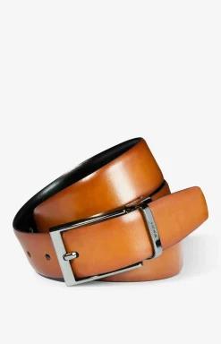 Reversible Belt in Cognac/Black