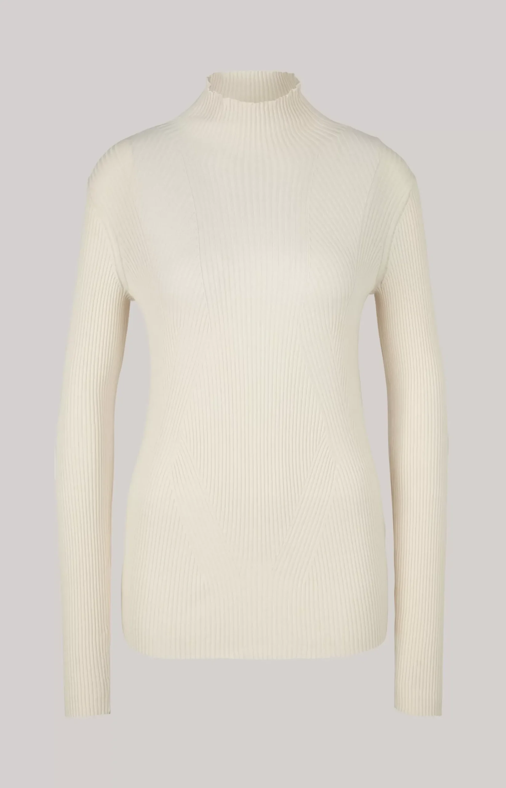 Rib Knit Pullover in Off-white