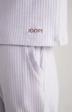 Ribbed Long-Sleeve Loungewear Top in Lavender