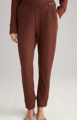 Ribbed Loungewear Joggers in Coffee