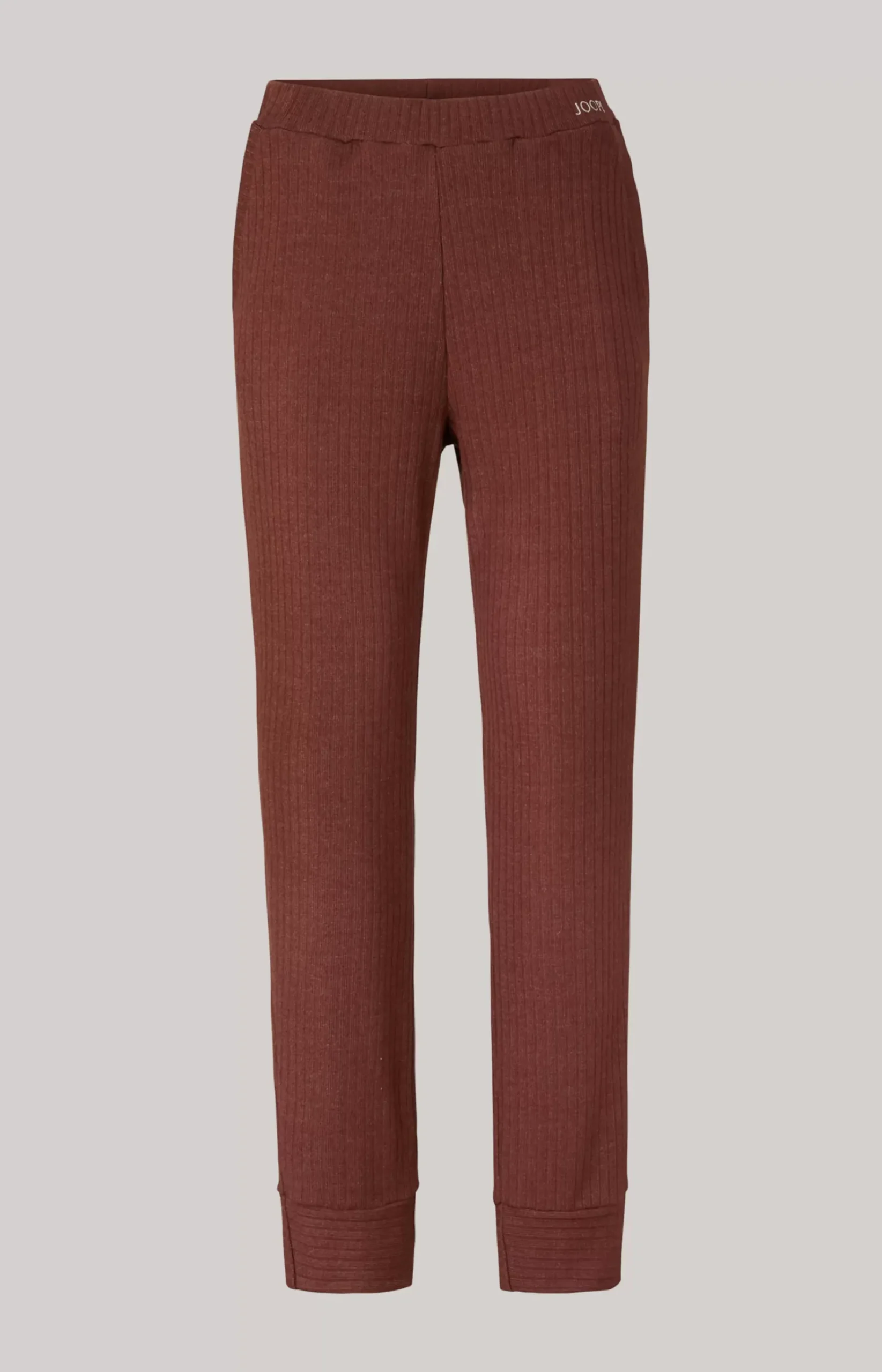 Ribbed Loungewear Joggers in Coffee