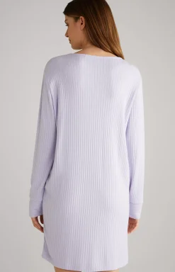 Ribbed Loungewear Shirt in Lavender