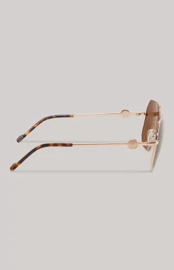 Rosegold/brown sunglasses