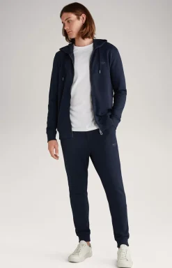 Salvatore Hoodie Sweatshirt Jacket in Dark Blue