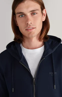 Salvatore Hoodie Sweatshirt Jacket in Dark Blue