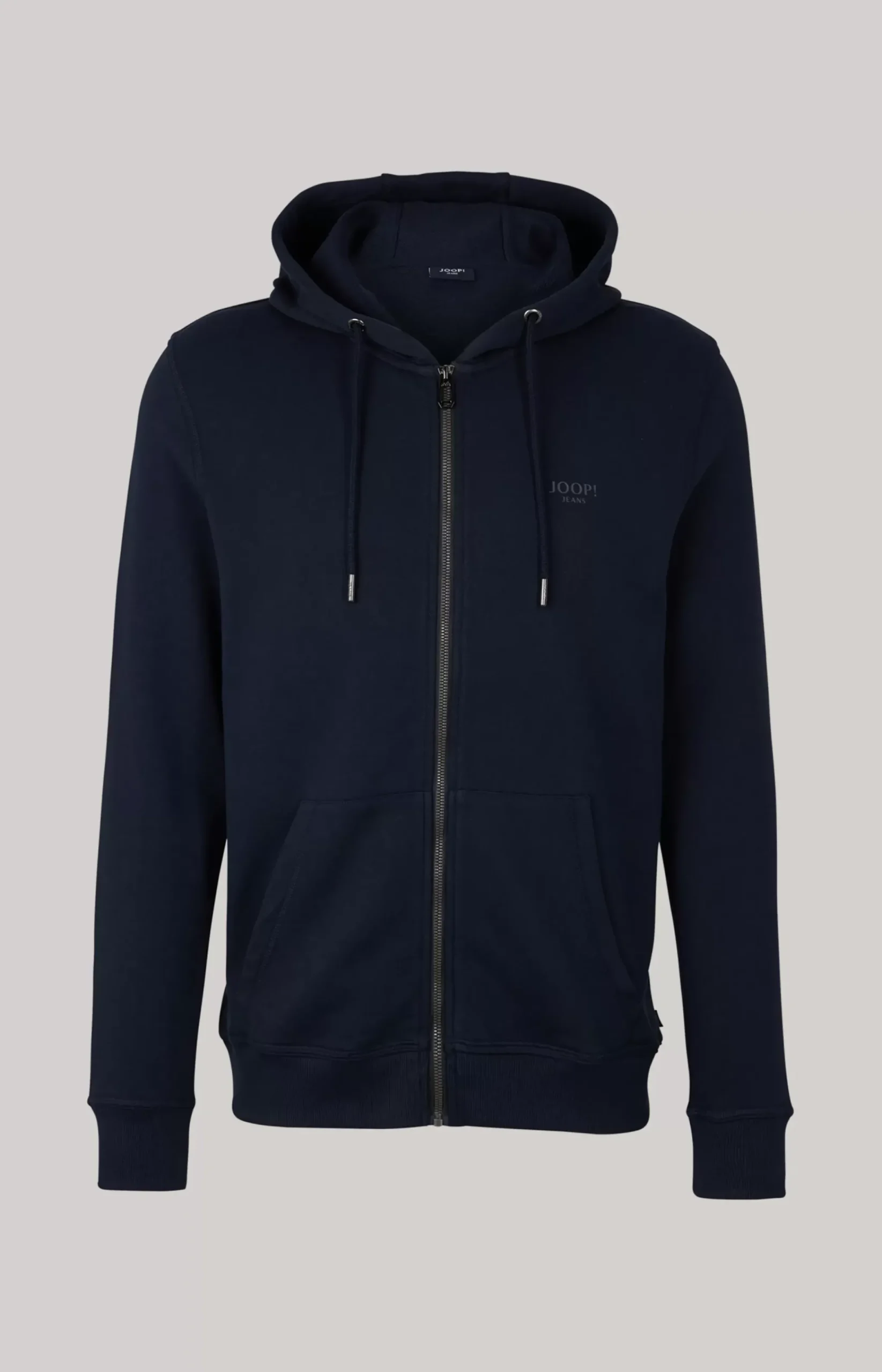Salvatore Hoodie Sweatshirt Jacket in Dark Blue