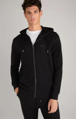 Salvatore Hoodie Sweatshirt Jacket in Black