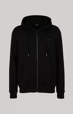 Salvatore Hoodie Sweatshirt Jacket in Black
