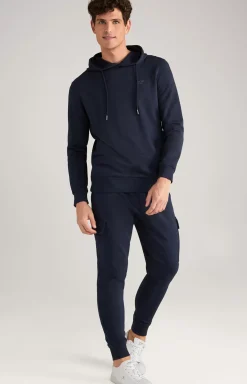 Samuel Cotton Hoodie in Dark Blue