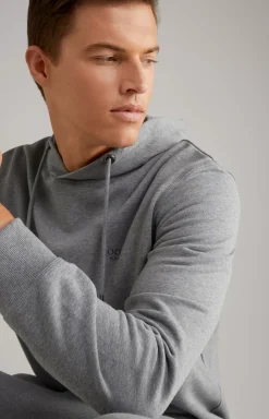 Samuel Cotton Hoodie in Grey Flecked
