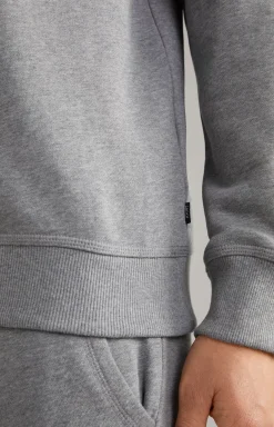 Samuel Cotton Hoodie in Grey Flecked