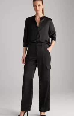 Satin Blouse in Black