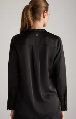 Satin Blouse in Black