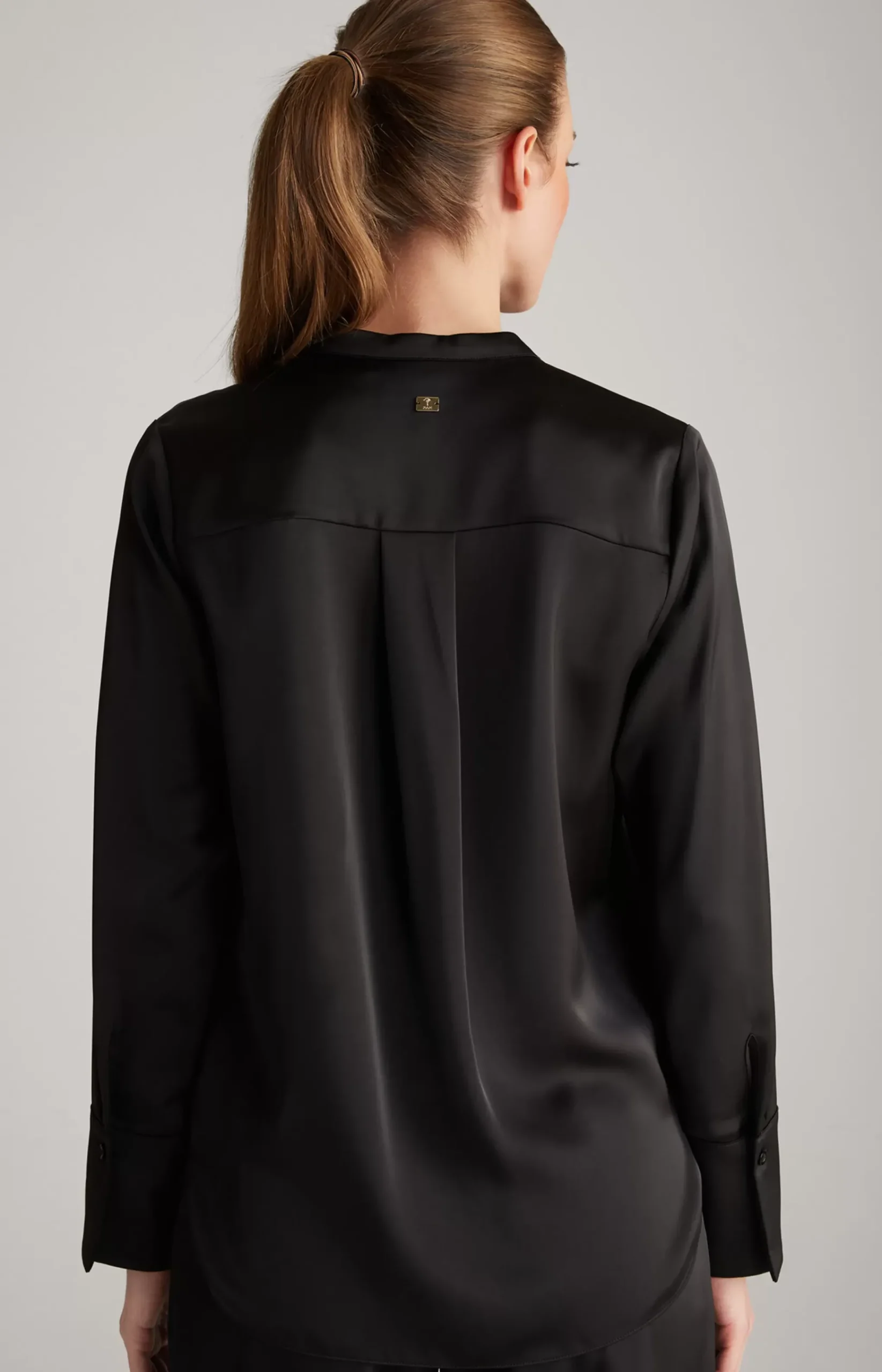Satin Blouse in Black