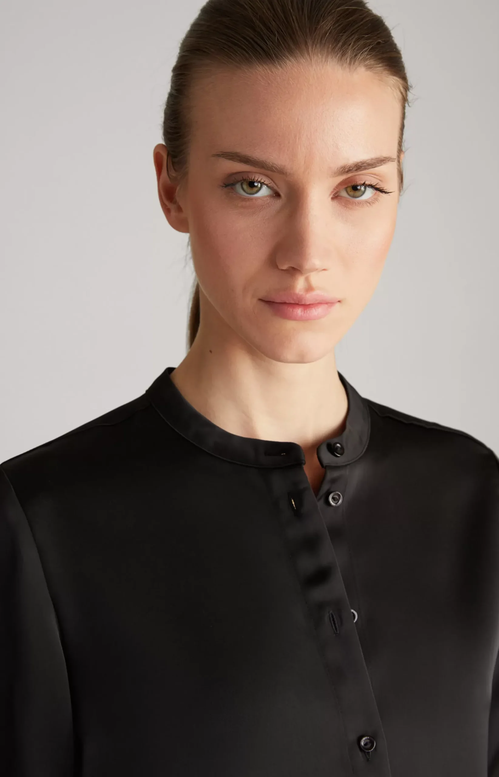 Satin Blouse in Black