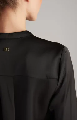 Satin Blouse in Black