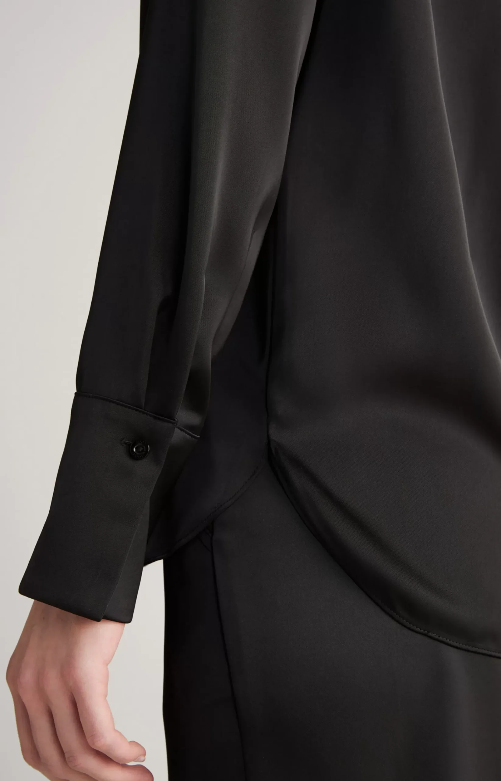 Satin Blouse in Black