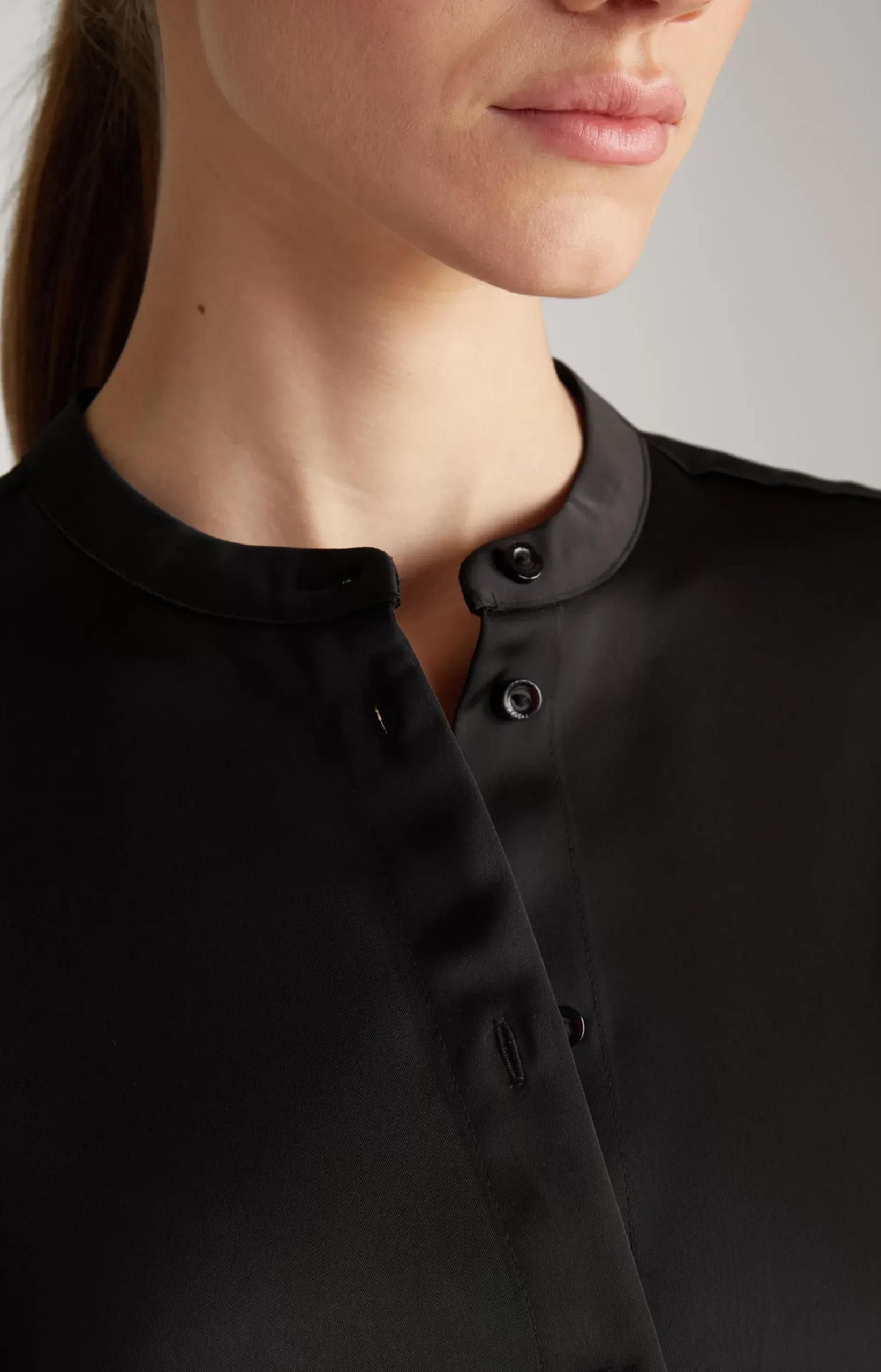 Satin Blouse in Black
