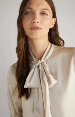 Satin Blouse in Cream