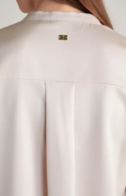 Satin Blouse in Delicate Pink