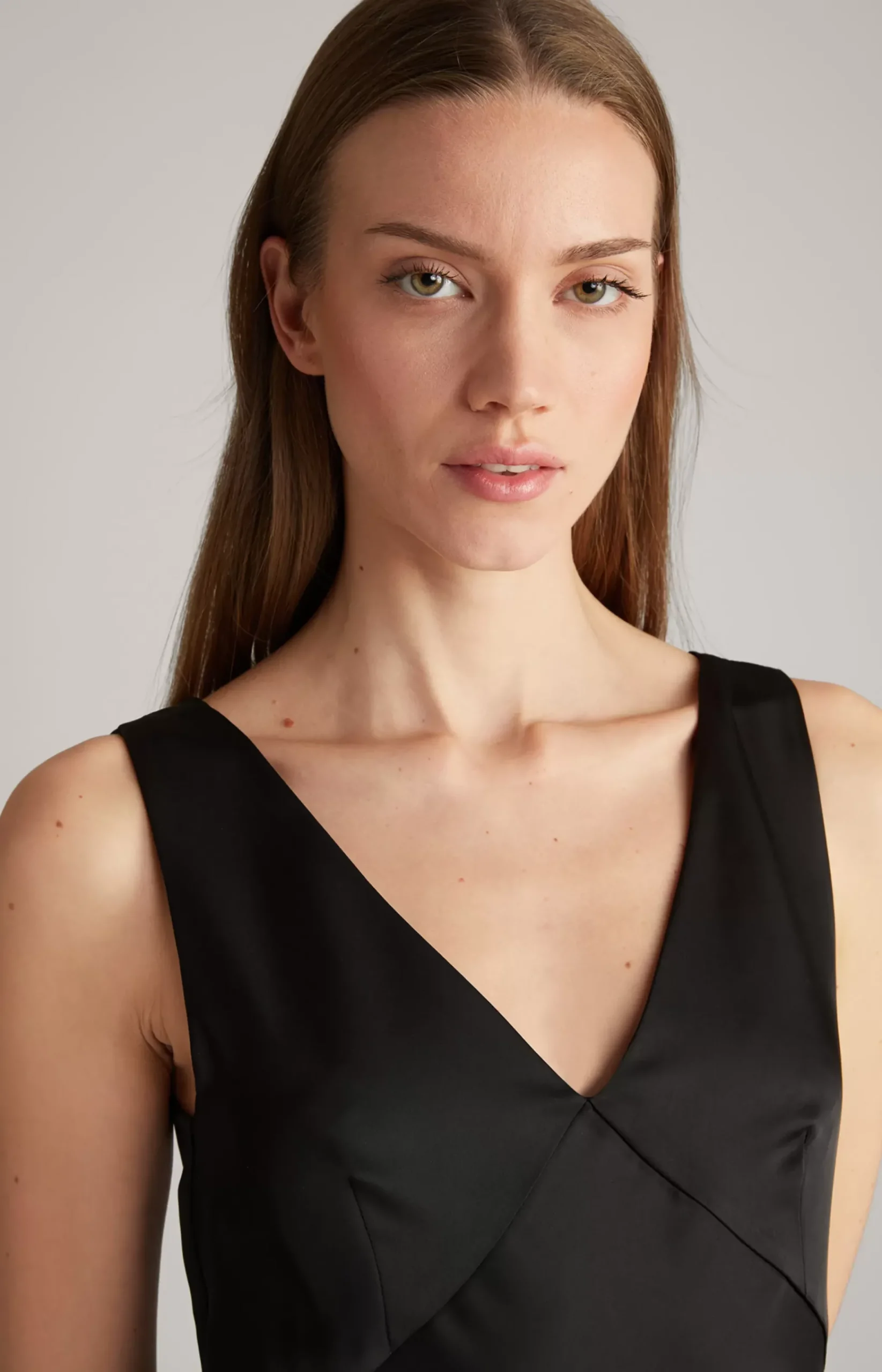 Satin Dress in Black