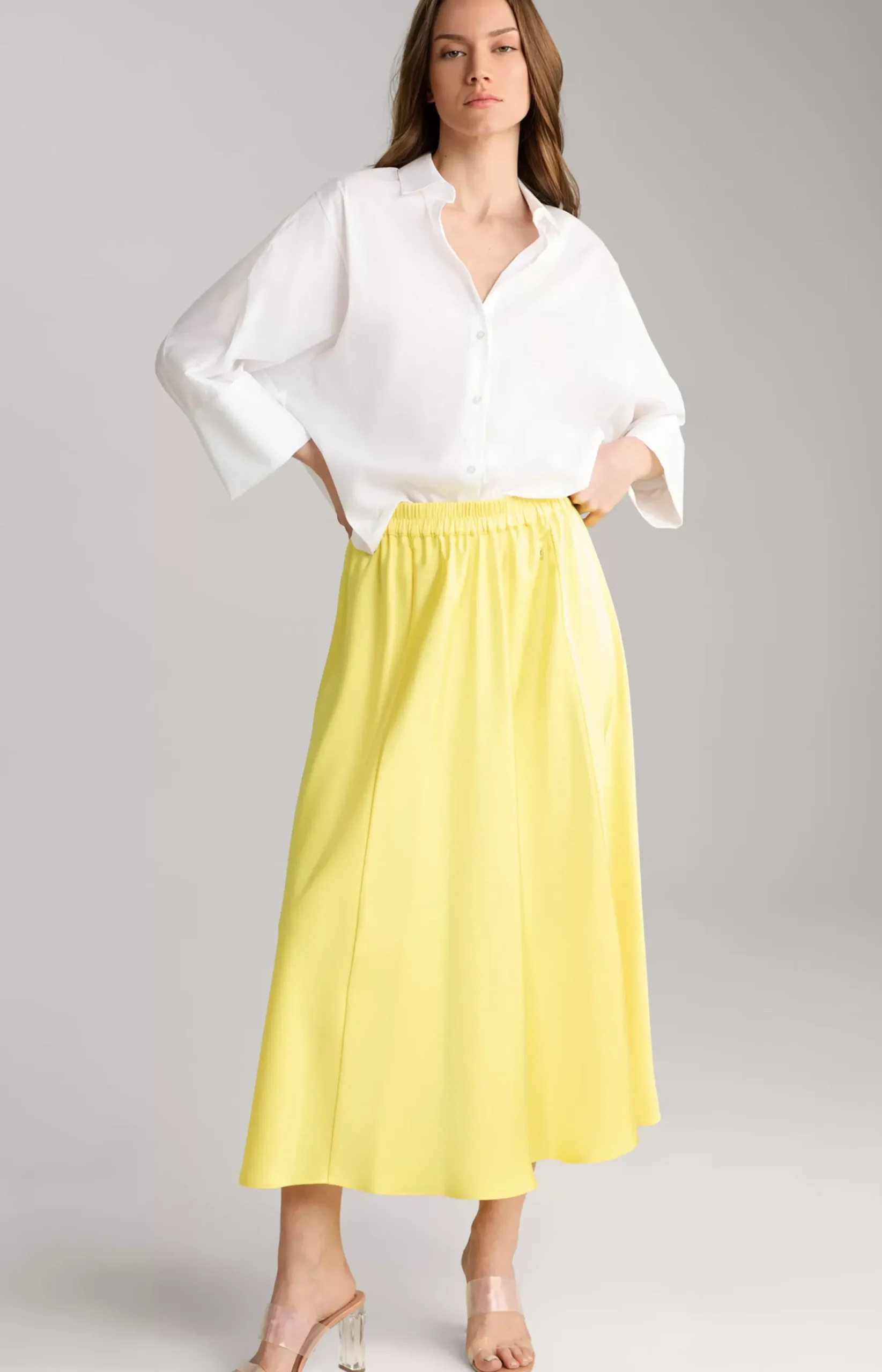 Satin Skirt in Yellow