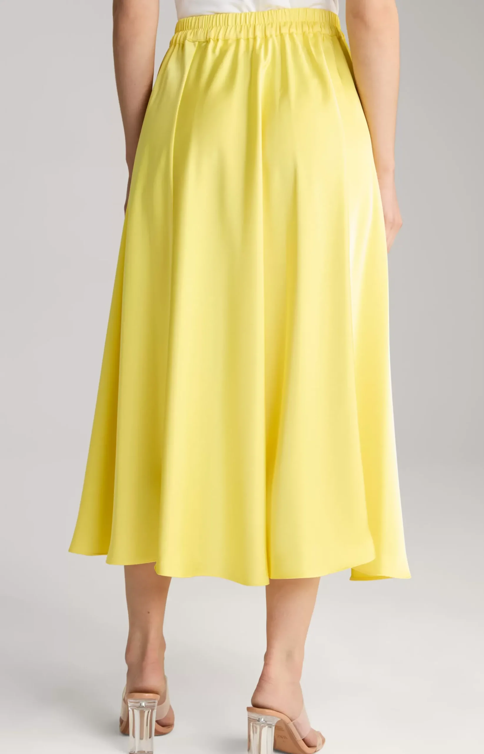 Satin Skirt in Yellow