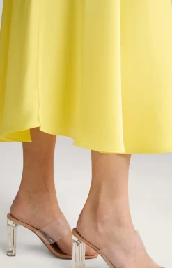 Satin Skirt in Yellow