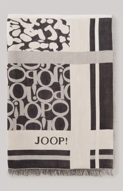 Scarf in an Anthracite/Ecru Pattern