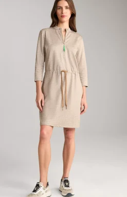 Scuba Dress in a Beige Pattern