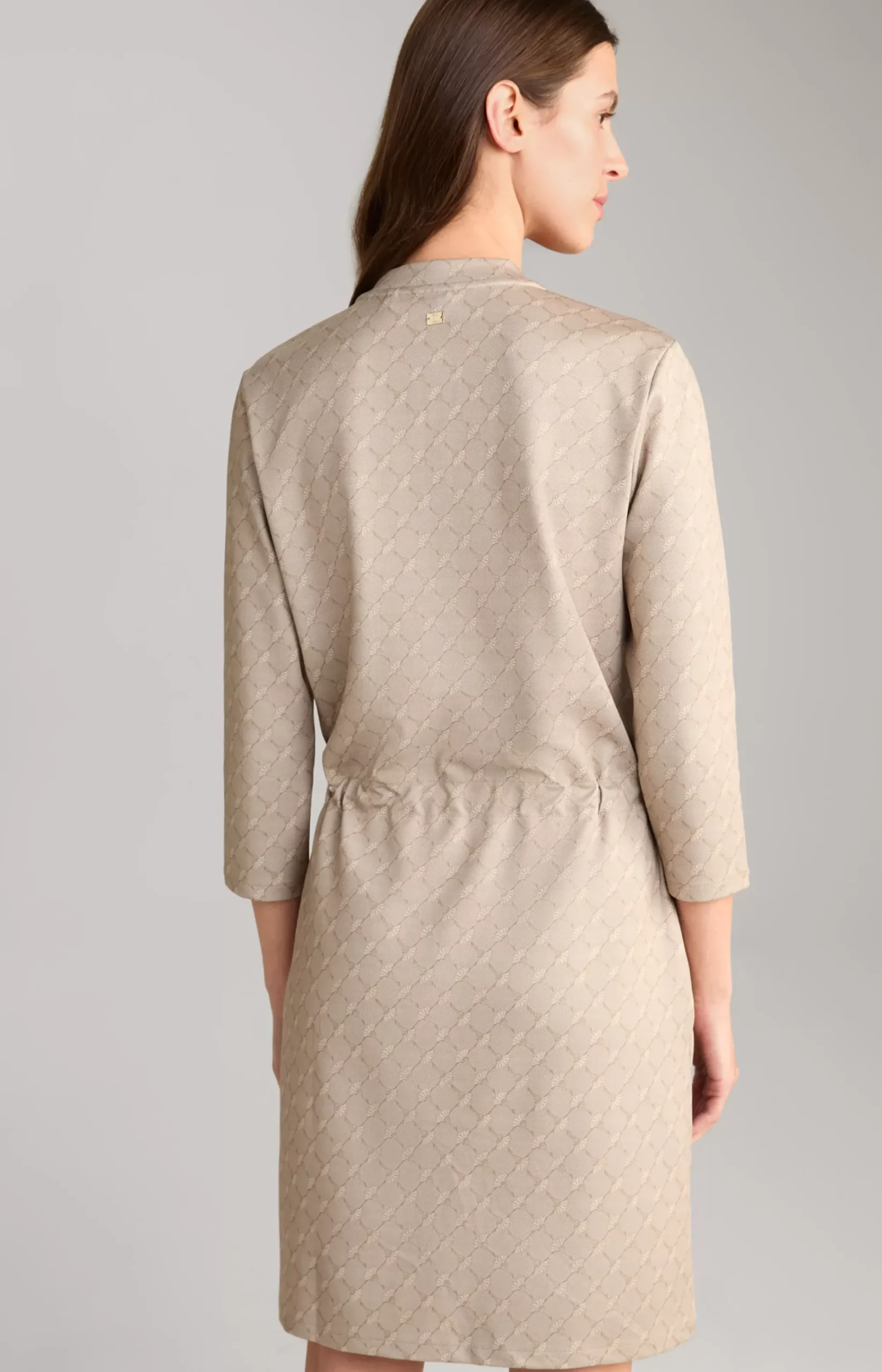 Scuba Dress in a Beige Pattern