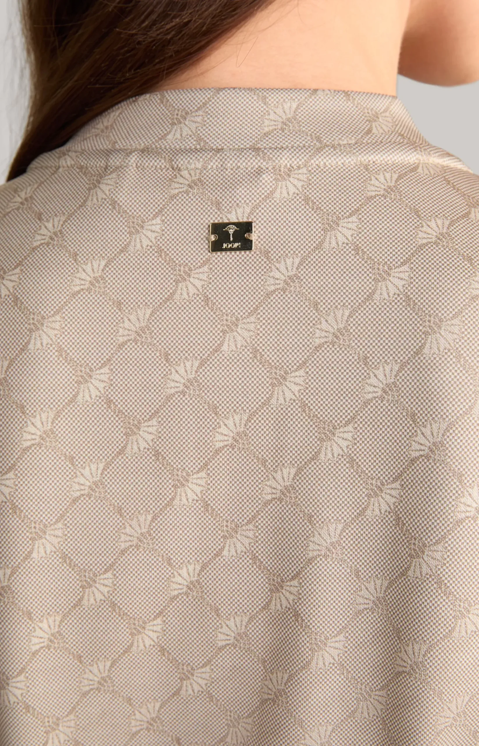 Scuba Dress in a Beige Pattern