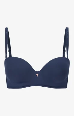 Seamless Balconette Bra in Dark Blue