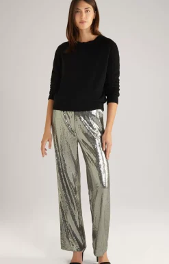 Sequined Trousers in Grey