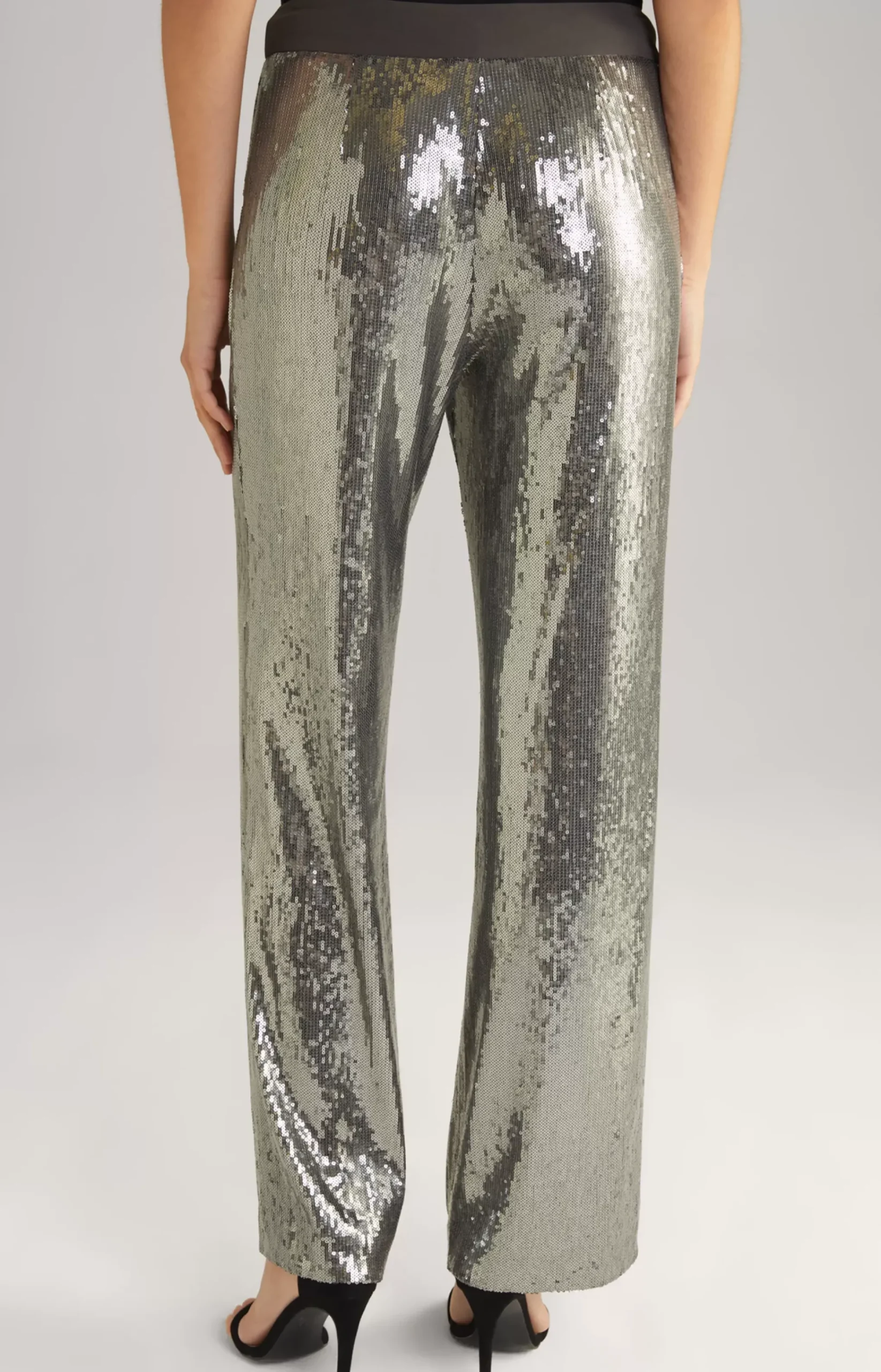 Sequined Trousers in Grey