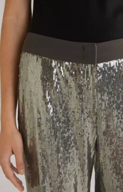 Sequined Trousers in Grey